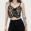 Tanks pour femmes Summer Lace Black Bow Bodycon Femmes Stain Spaghetti Strap Couleurs Solides Tops Arrivées High Street Fashion Y2K Camis