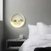 Wandlamp Moderne LED Ronde Schansen Voor Slaapkamer Woonkamer Decoratie Versierd Met Planten En Stenen Gift Art Decor3199