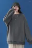 Damen Hoodies Sweatshirt Lose Rundhalsausschnitt Tops Mode Einfarbig Damen Home Office Kleidung Herbst Winter Unisex Stil Lässiger Kapuzenpullover