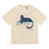 Trendiges RHUDE-Fußballstar mit dem gleichen schwarzen Panther-Buchstabendruck, kurzärmeliges T-Shirt für Männer und Frauen, Paar, High Street, halbarm