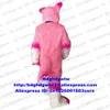 Костюмы талисмана розовый длинный мех пушистый сексуальный волк лиса хаски собака меховой костюм костюм талисмана для взрослых голова персонажа из мультфильма очень большой салон красоты Zx672