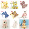 Cute Dog Dress Ruffle Trim Cat Lace Princess Dresses with Bow Decor Puppy Tutu Skirt Holiday Party Costume Outfit for Small and Medium Cats Dogs Kitten Wholesale M Y62