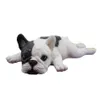 かわいい横になって眠っているフランスのブルドッグの子犬のような形の置物像キッズギフトおもちゃc0220253v