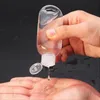キーリングフック付き50ml空のアルコールスプレーボトル透明な透明なプラスチックハンドサニタイザーボトル旅行用lhgua jnrlm