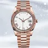 Watch Rosegolden Uhren 41mm Monter Mens Women Day-Date-Präsident Automatische Designer Uhren Saphire Mechanische Bewegung Uhren