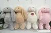 Poupée lapin en peluche multicolore ins de pâques, jouet à grande oreille, chiffon de mariage, dessin animé, cadeau d'anniversaire pour enfants 039s, 9396876