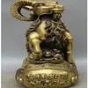 15 Chinese Brass treasure bowl Money Feng Shui Zodiac Year Sheep Goat Statue228n