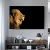 Affiche murale avec grands animaux de Lion sauvage, bête féroce, peinture sur toile, imprimés décoratifs, images Po pour salon, décoration 264A