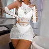 Reggiseni Set Lingerie sexy Donna Porno Abito a rete Tuta erotica Costume cosplay del sesso Set esotico Pigiama trasparente Vestiti spogliarellista