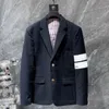 blazer da uomo firmato Top a righe stampato con diversi motivi Tasca con bottoni Decorazione Abito da festa Vari stili di colore