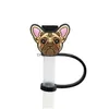 Drinking Straws Dog St Er Topper Sile Accessories Charms Reusable Splash Proof Dust Plug Decorative Diy Your Own 8Mm Drop Delivery H Dhwec