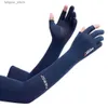 Protective Sleeves Arm Leg Warmers 1Pair Cooling Sleeves Cover Women Men Sports Running UV Sun Protection Gloves Outdoor Fishing Cycling Driving 230425 L240312