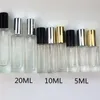Garrafa de vidro quadrada transparente 5ml, spray de cosméticos, garrafa vazia, embalagem de fragrância, recarregável f613 stxcj xgotc
