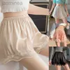 Damesshorts Veiligheidskorte broek Zomer Kant Satijn IJszijde Losse Homewear Onderrok Pyjama Shorts Cool Comfortabel Slaapbodem ldd240312