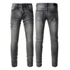 AA-88 Body designer met gaten in jeans zwarte jeans slim fit jeans voor heren {De verzonden kleur is hetzelfde als de foto}