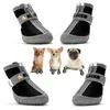 4pcsset chaussures pour chiens de compagnie bottes imperméables réfléchissantes neige chaude pluie animaux chaussons chaussettes antidérapantes chaussures pour moyen grand 240228