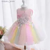 Robes de fille Bébé filles robes baptême vêtements d'été baptême fête robe de mariée enfant en bas âge filles robe Infantil 1 an princesse vêtements L240313