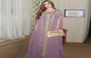 Élégant caftan marocain robes de soirée formelles Cape manches perle 2022 or broderie dentelle appliques arabe musulman femmes longue bal 7769298