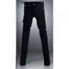 Jeans neri micro elastici skinny da uomo adolescenti pantaloni casual a matita in cotone sottile ragazzo bello pantaloni hip hop 28-34 743