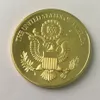 10 pcs Non magnetic Bald Eagle American animal badge 24K real gold plated 40 mm souvenir coin 2380