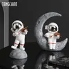 Criativo resina música astronauta decoração de casa estatuetas nórdico estátuas em miniatura spaceman esculturas acessórios decoração 210804251k