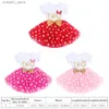 Robes de fille 1-2 ans robe de fête d'anniversaire robe de gâteau à pois avec des lettres spéciales imprimées et des accessoires de photographie à paillettes scintillantes L240313