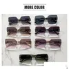 Solglasögon Super Deal Rimless Rec G Toned Frameless Eyewear Vintage Transparenta Glasögon för kvinnor Män Drop Delivery Fashion Accessor OTCGR