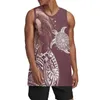 Tanques masculinos Polinésio Tribal Pohnpei Totem Tatuagem Imprime BadBoy Smalls Basketball Jersey Hip Hop Roupas para Festa S-XXXXL Férias