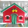 10x5x4mh (33x16.5x13.2ft) con ventilador de puertas gratis actividades al aire libre niños Funning up figura de Santa Claus Casa de Navidad inflable portátil para la decoración de Navidad