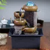 Prezenty Desktop Fountain Portable Tabletop Waterfall Zestaw Wodospadu Zen Meditation Zen Meditation Lucky Fengshui Dekoracje domu T2267Q