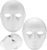 Designer Masks 1/5pcs DIY Full Face White Masks Halloween Costumes DIY Blank Paper Painting Mask Dance Ghost Cosplay Masque Party Mask Men Wmen