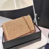 Women Raffias Designers Bag Fashion Metal Stain Handbag Beacs Weave Bags Luxury Mens Wallets Envelope Crossbody Clutch Straw Beach Counter Bag