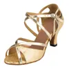 Buty konfigurowalne 736 Dance Eliisha Obcina Pasek Otwarty palec balowy salsa latynoska gold gold 82863