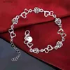 Kralen Mooie 925 Sterling Zilveren Armband voor vrouwen armband HART mooie BLOEM ketting mode Bruiloft leuke dame mooie sieradenL24213