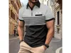 Polo da uomo Polo europea e americana di alta qualità con cerniera e risvolto, maniche corte, traspirante, che assorbe il sudore