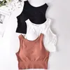 BRAS Sports Bra Yoga Brassiere Workout Gym Fitness Kvinnor Sömlös Högpåverkan POLDED underkläder Vest Wireless Tube Top