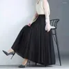 Jupes Swing Dance A-ligne Jupe Longueur Vêtements De Mode Coréenne Pour Les Femmes