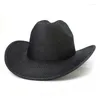 Berets Men's Cap Cowboy Cowgirl Hat Western Accessories Elegant Women's Hats Luxury Gentleman Jazz Country Panama