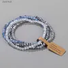 Beaded Mode Pierre Naturelle Perles Bracelets 4 Pièces/ensemble Guérison Reiki Cristal Quartz Bracelets Bracelets Femmes Hommes Énergie Méditation CadeauxL24213