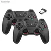 Kontrolery gier joysticks Nowy sterownik gier Nowy bezprzewodowy podwójny podwójny telefon do telefonu Linux/Android do gry w grze game stick pC Smart TV Box 2.4G Gamepad Joystick L24312