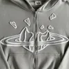 Broken Planet sweatshirt suit European and American stars same hip-hop hoodie for men and women casual foam printed zipper warm pants