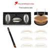 Dubbelskikt Eyebrow Powder Stamp Tint Stencil Kit Cosmetics Professional Makeup Waterproof Eye Brow Stamp Lift Eyebrow 240301