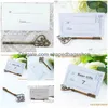 Party Favor Favors Antique Bronze Skeleton Key Place Card Holder With Matching Decoration W9961 Drop Delivery Home Garden Festive Supp Dhbvu