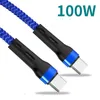 100W USB C To Type C Cable 6A Quick Fast Charge Cable Micro USB C PD Phone Charger Cord For Samsung s24 Xiaomi Huawei LG