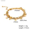 Pulseras de cadena doble de acero inoxidable simples con cuentas Pulseras de moda para mujer Joyería de estilo clásico para mujeres Regalos de boda L24213