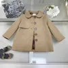 Brand baby Tench coats Letter full print lining child jacket Size 90-160 kids designer clothing girl boy khaki Long windbreaker 24Mar