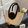 Sac tissé pour femmes, sac à main tricoté en herbe, rénovation simplifiée, croix Oblique, vacances, corde en coton, fourre-tout de banlieue