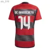 Fans toppar flammengo fotbollströjor 2024 Vidal Arrascaeta Gabi fotbollsskjortor B.Henrique E.ribeiro Camisa Flamengo Outubro Rosa Jerseyh240312