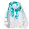 Jaquetas femininas 2024 verão tie dye jaqueta com capuz mulheres à prova de vento respirável roupas femininas rápido seco blusão plus 4xl