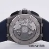 Designer-Kristall-AP-Uhr Royal Oak 26420TI Blue Disc Chronograph Herrenuhr Titan Metall Automatik Schweizer Luxusuhr Datumsanzeige Gesamtdurchmesser 43 mm